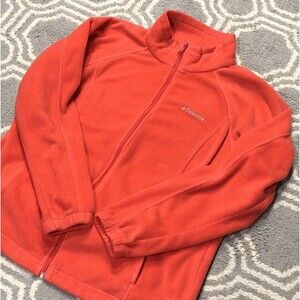 Columbia Benton Springs Fleece Jacket Women's 1X Plus Pink Full Zip Outdoor Soft